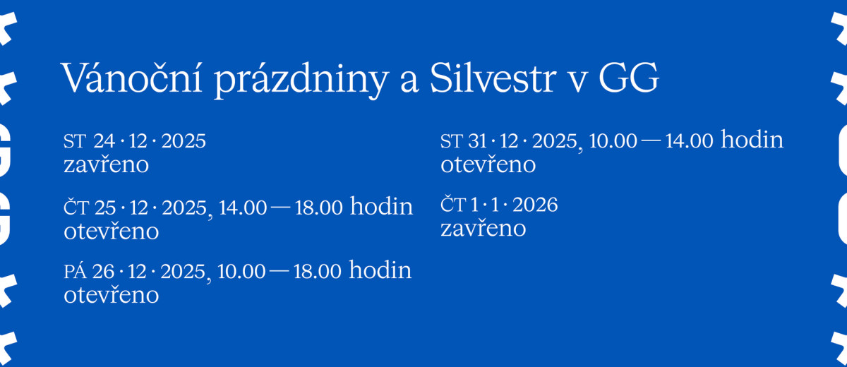 Vánoční otevírací doba v Gočárově galerii.